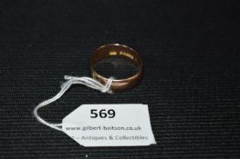9ct Rose Gold Wedding Band - approx 8g