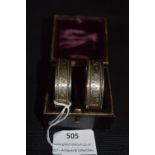 Pair of Silver Napkin Ring - Birmingham 1890, appr