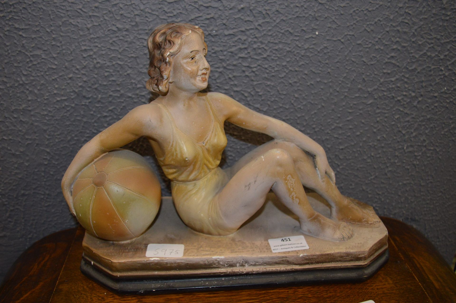 1930's Plaster Model - Bathing Beauty