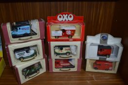 Collection of Diecast Model Delivery Vehicles