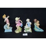 Four Royal Worcester Figurines - Children; March, May, July and August