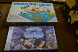 Boxed Mouse Trap Game and a Dr Who Game