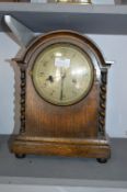 Large Wood Cased Mantel Clock