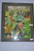 Framed Watercolour - Jungle Scene