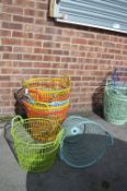 *Collection of Painted Wire Baskets