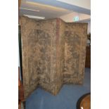 Large Folding Screen with Embroidered Panels