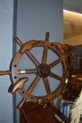Coat Rack in the Form of a Ships Wheel