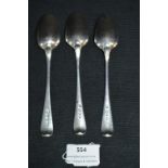 Three Silver Teaspoons - Indistinct Hallmarks, app