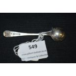 Silver Salt Spoon - Indistinct Hallmarks, approx 7