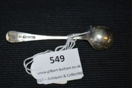 Silver Salt Spoon - Indistinct Hallmarks, approx 7