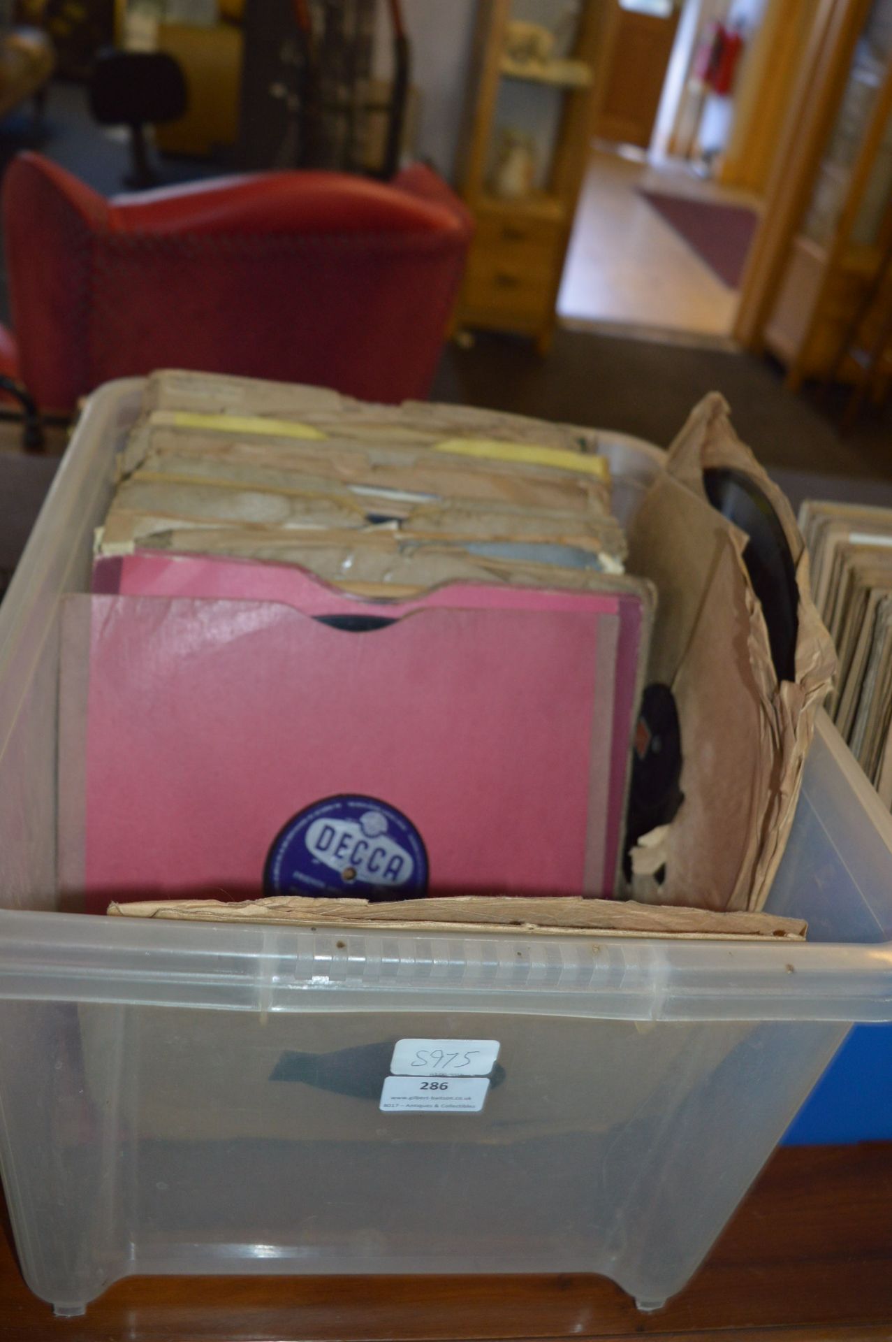 Box of 78rpm Records