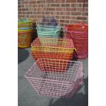 *Collection of Painted Wire Shopping Baskets