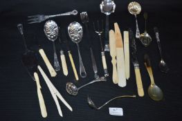 Small Collection of Plated Ware Including Letter O