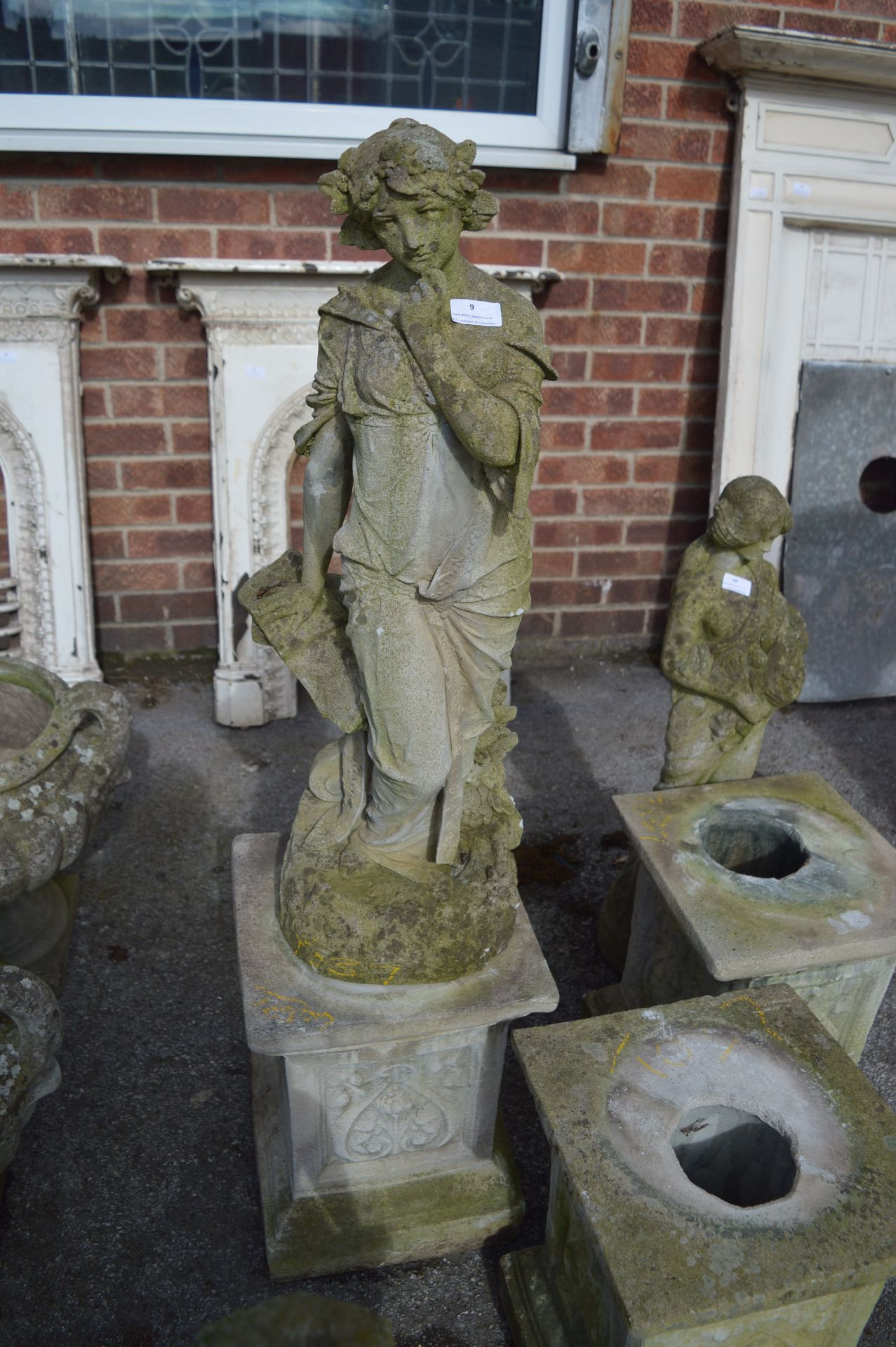 Garden Statue on Plinth