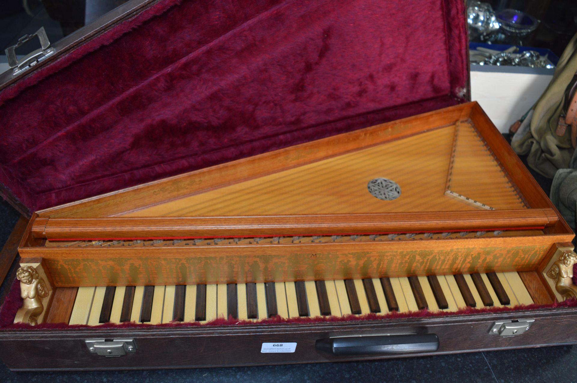 Cased Musical Instrument with Keyboard and Strings - Image 2 of 2