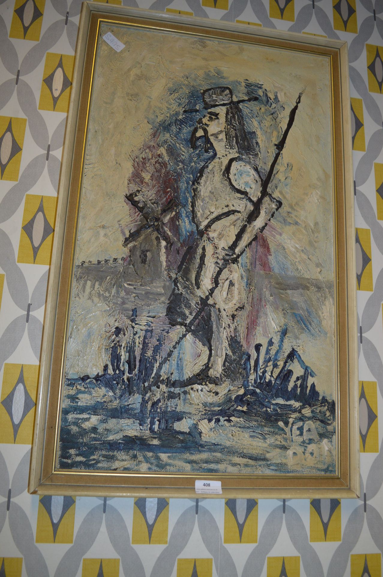 Original Oil on Board - Don Quixote circa 1960