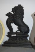 Cast Iron Doorstop in the Form of a Lion