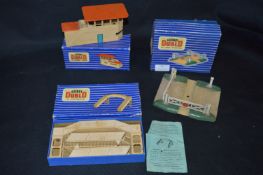 Boxed Hornby Dublo Level Crossing, Foot Bridge and a Signal Cabinet