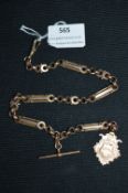 9ct Gold Albert Watch Chain with Medallion - Birmi