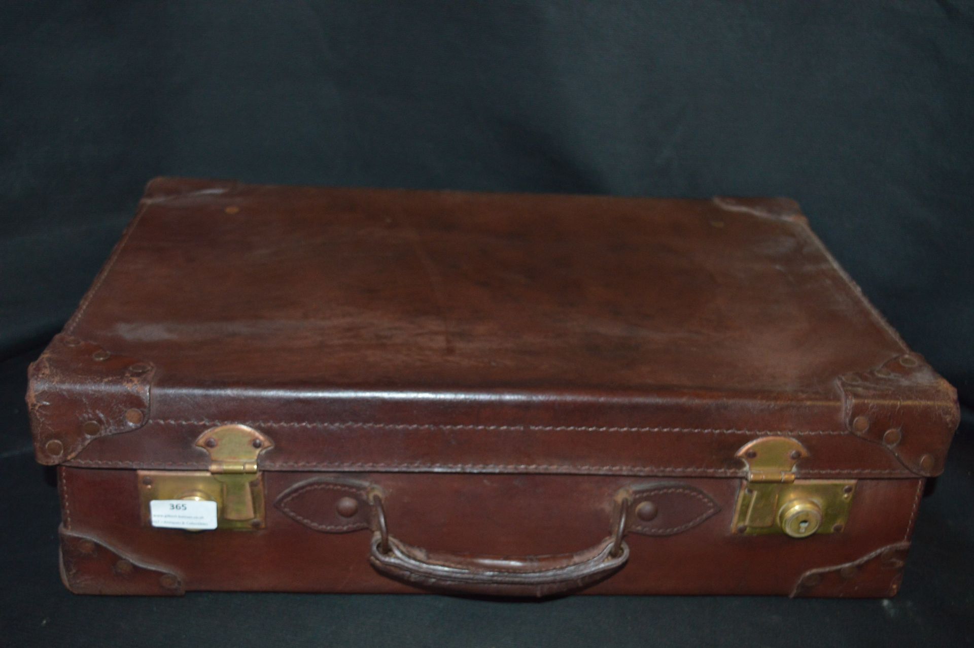 Small Vintage Leather Suitcase