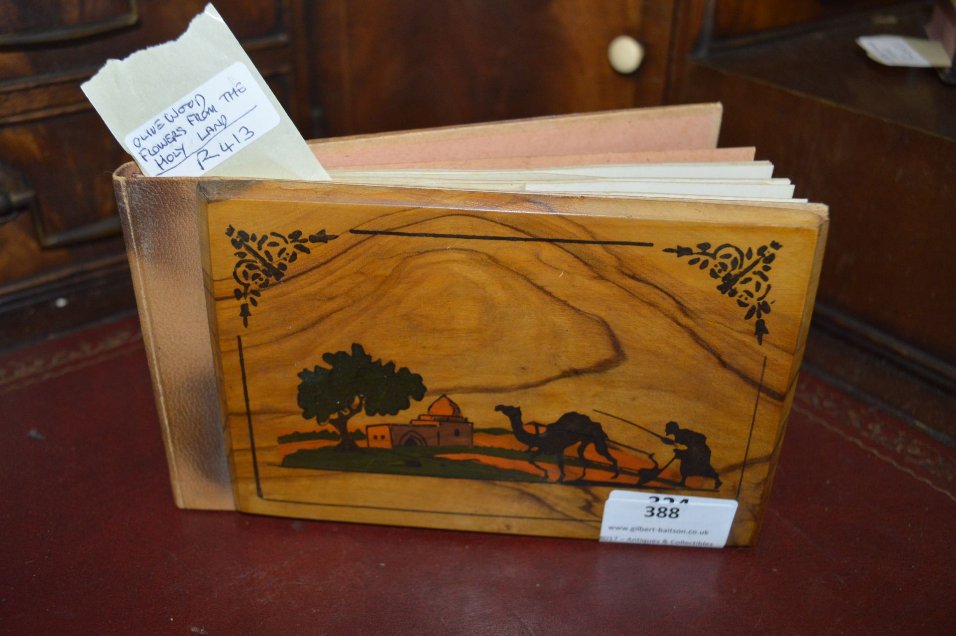 Olive Wood Album of "Flower from the Holy Land"