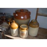 Collection of Stoneware Jars