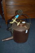 Large Hanging Copper Kettle with Tap