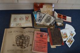 Collection of Boxed Ephemera, Postcards Including