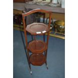 Mahogany Folding Cake Stand