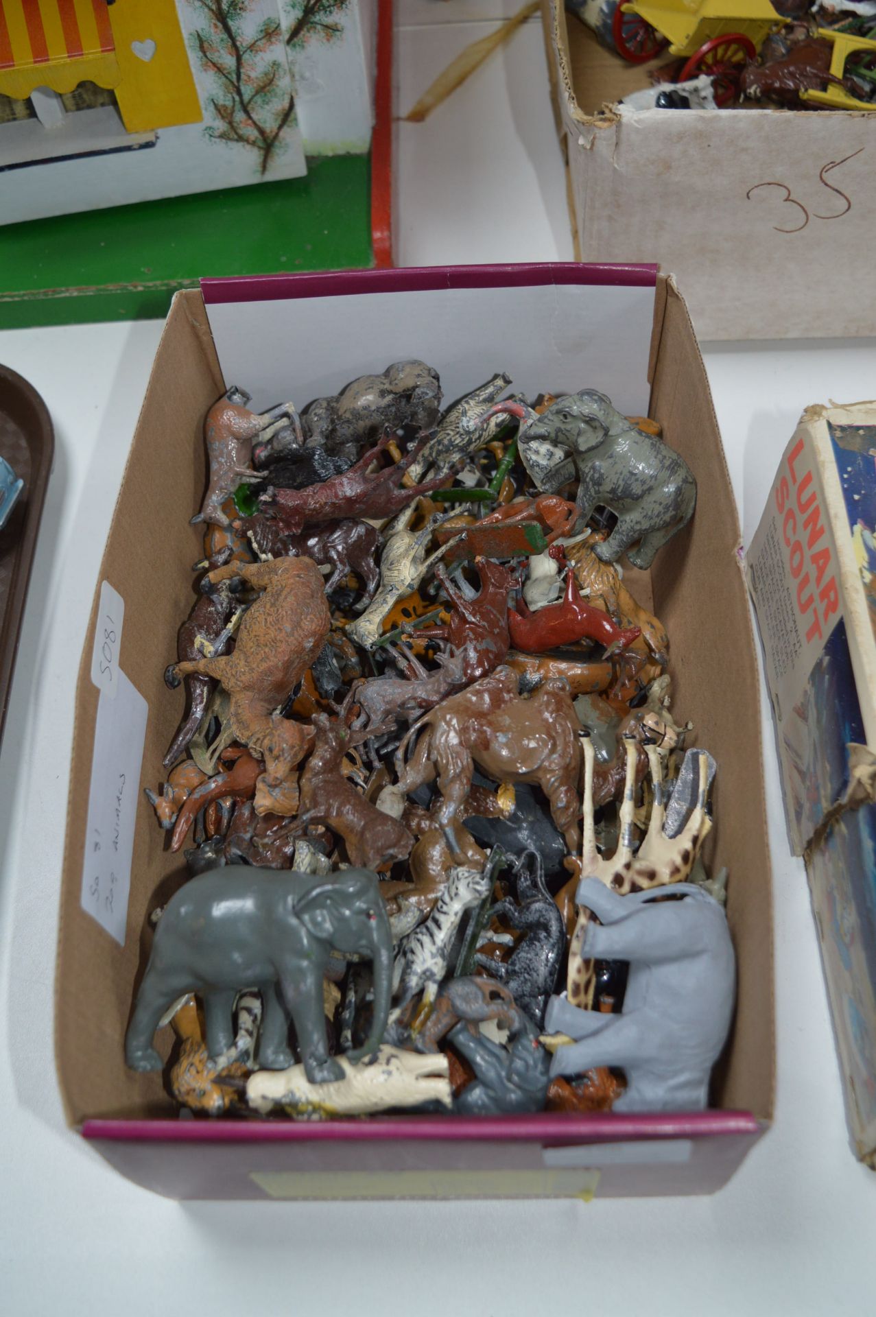 Collection of Cast Lead Zoo Animals