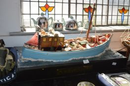 Wooden Model Fishing Ship