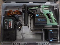 Hitachi DH24DVA Hammer Drill with Battery and Char