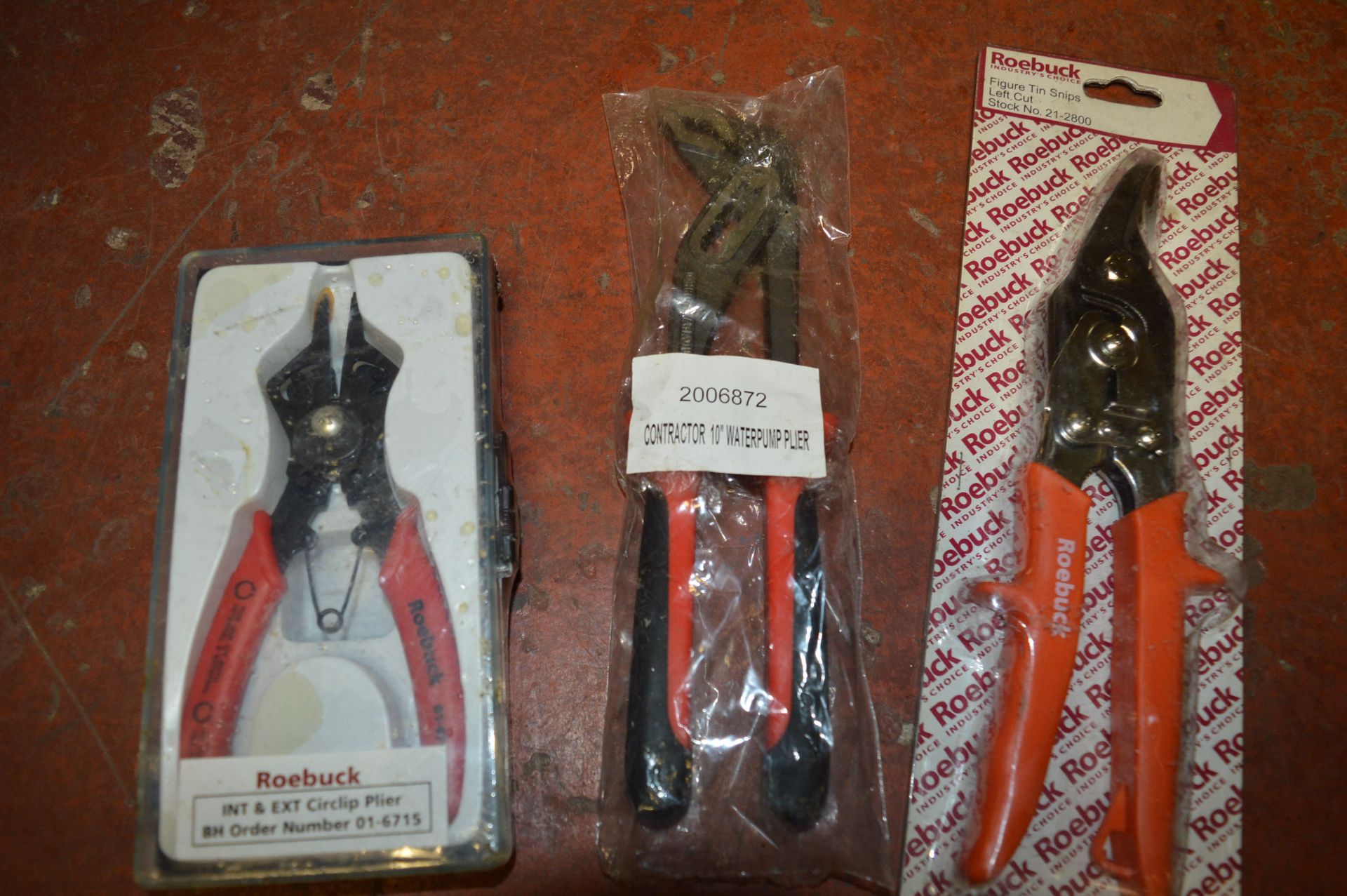 *Roebuck Pliers, Tin Snips and a Pair of 10" Water