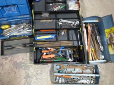 Three Tool Boxes and Miscellaneous Tools