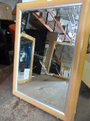 Wood Framed Mirror 91x65cm