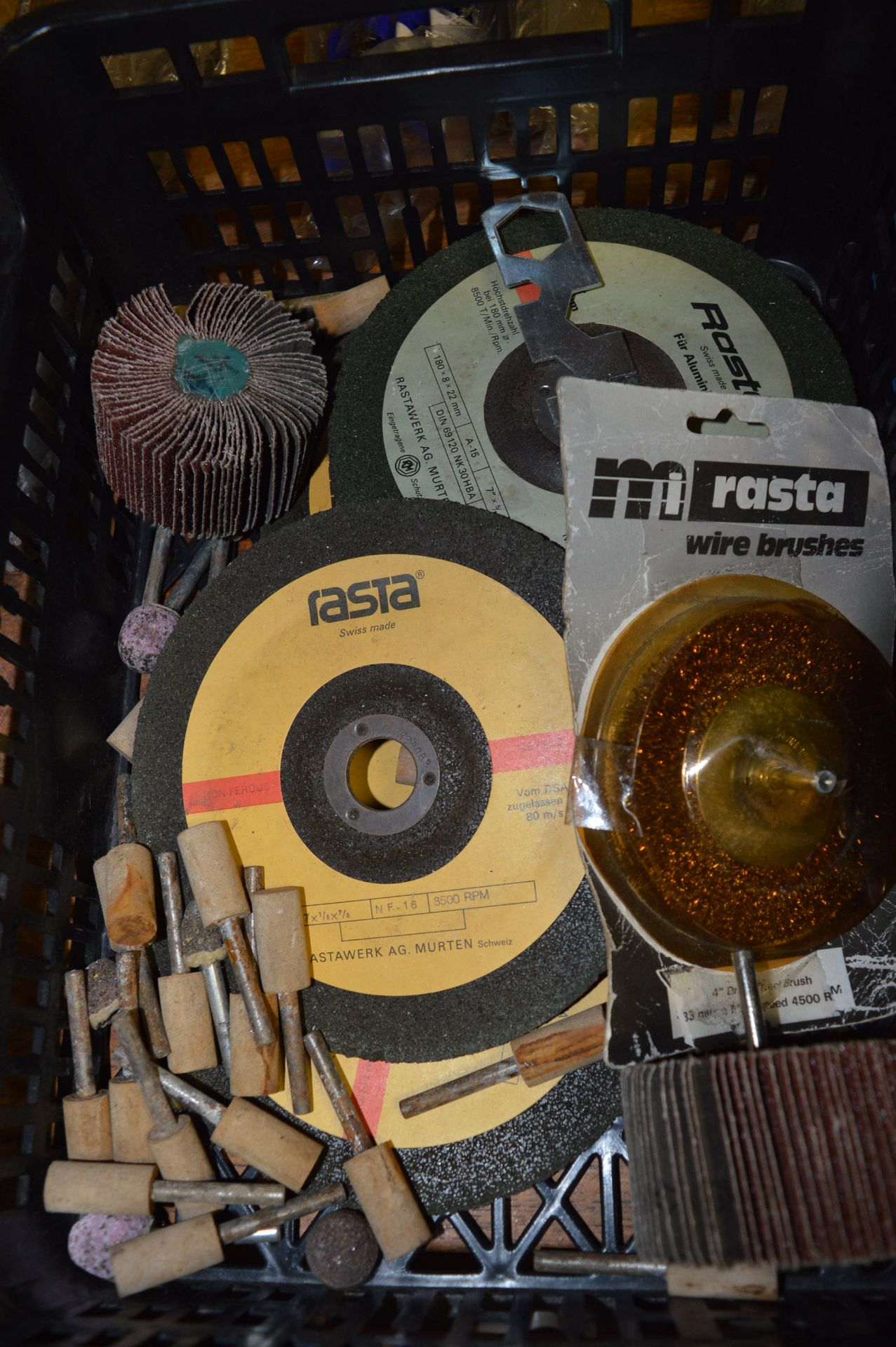 *Box of Grinding Discs, Wire Brushes, etc.