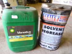 Part Used Tin Sealey Degreaser and a Part Used Bot
