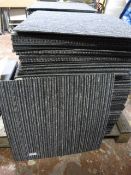 100 Grey Striped Carpet Tiles (50cm x50cm Each)