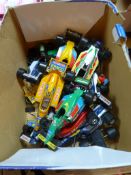 Box Containing Model Racing Cars