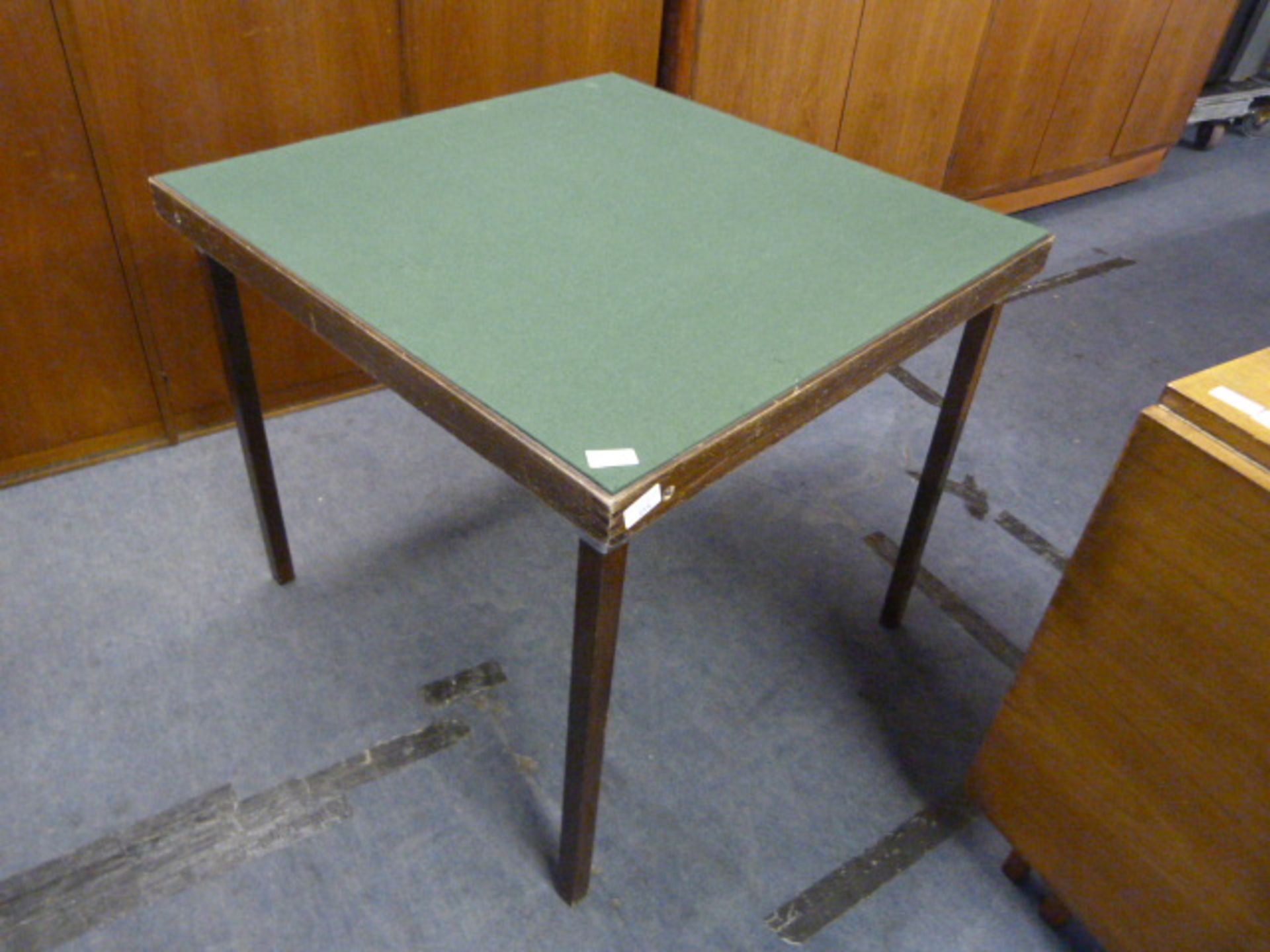 Folding Baize Topped Card Table