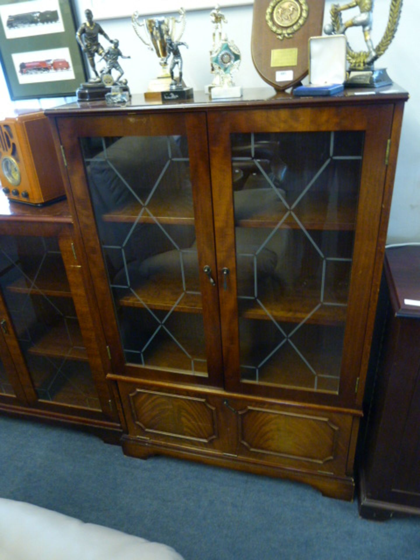 Glazed Walnut Effect Bookcase