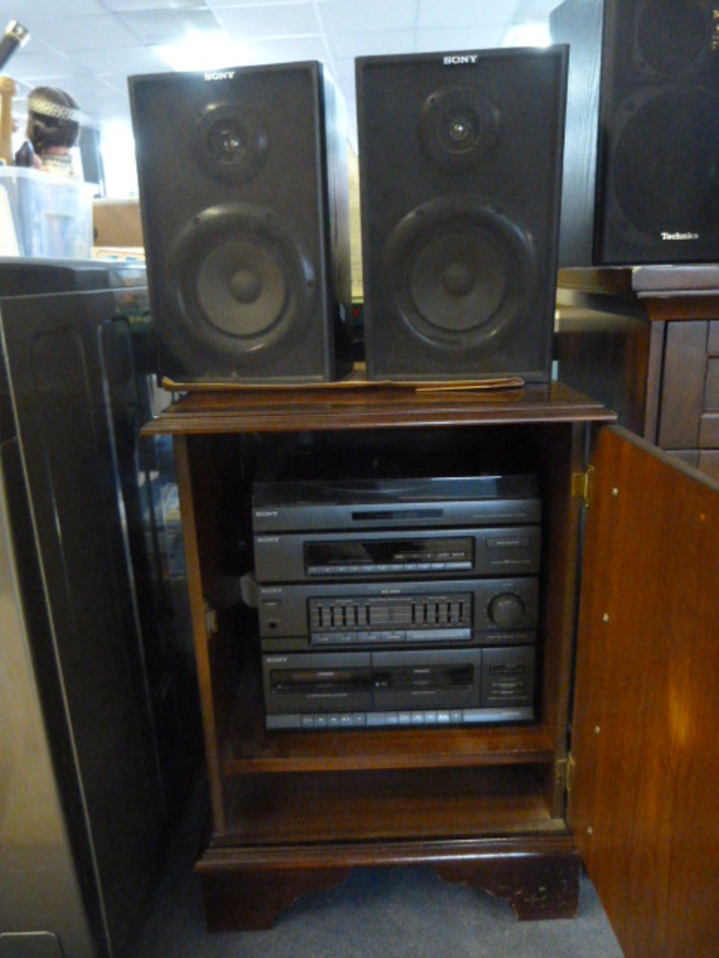 Sony Music System in Teak Effect Cabinet