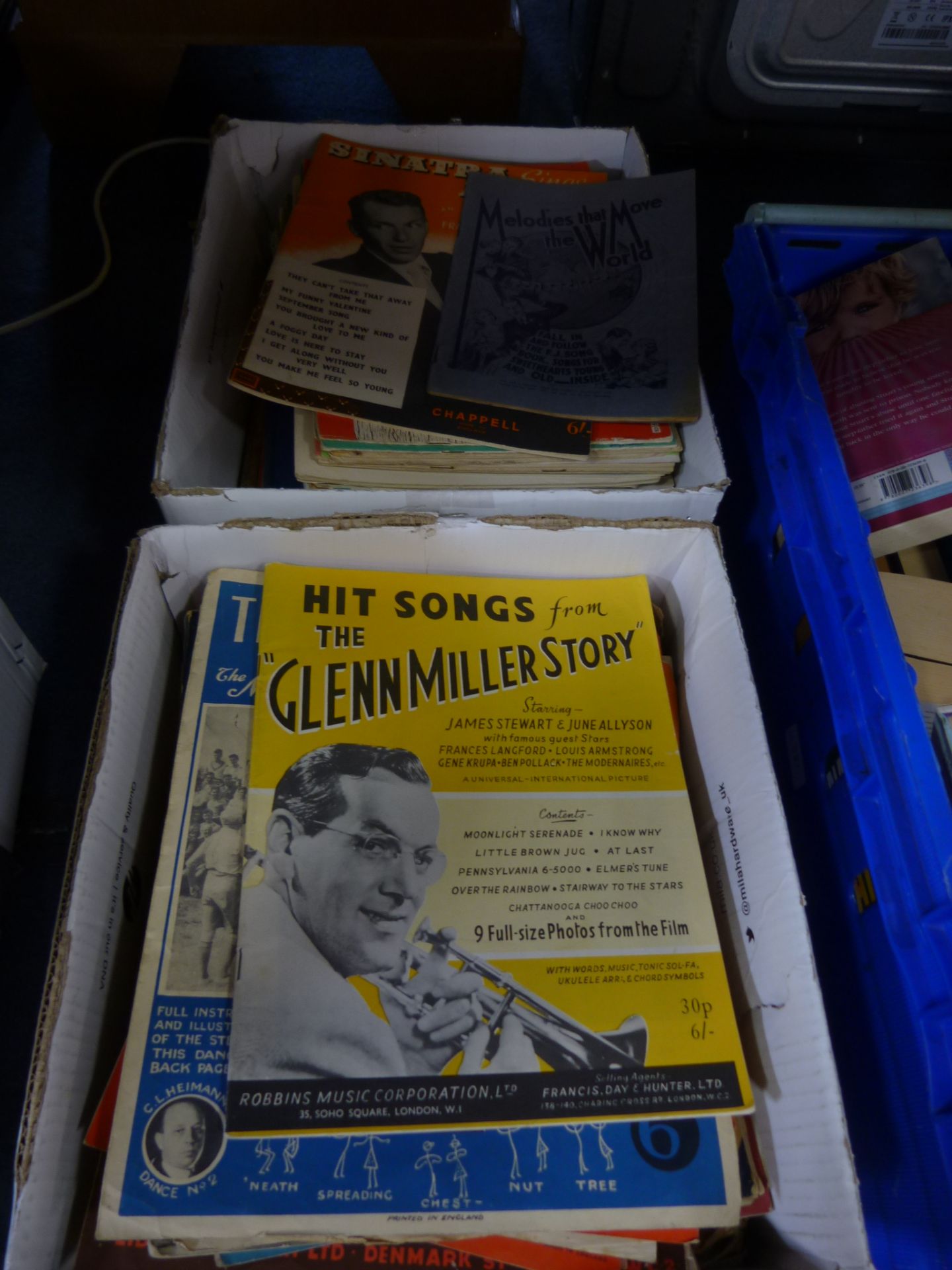 Two Boxes of Sheet Music