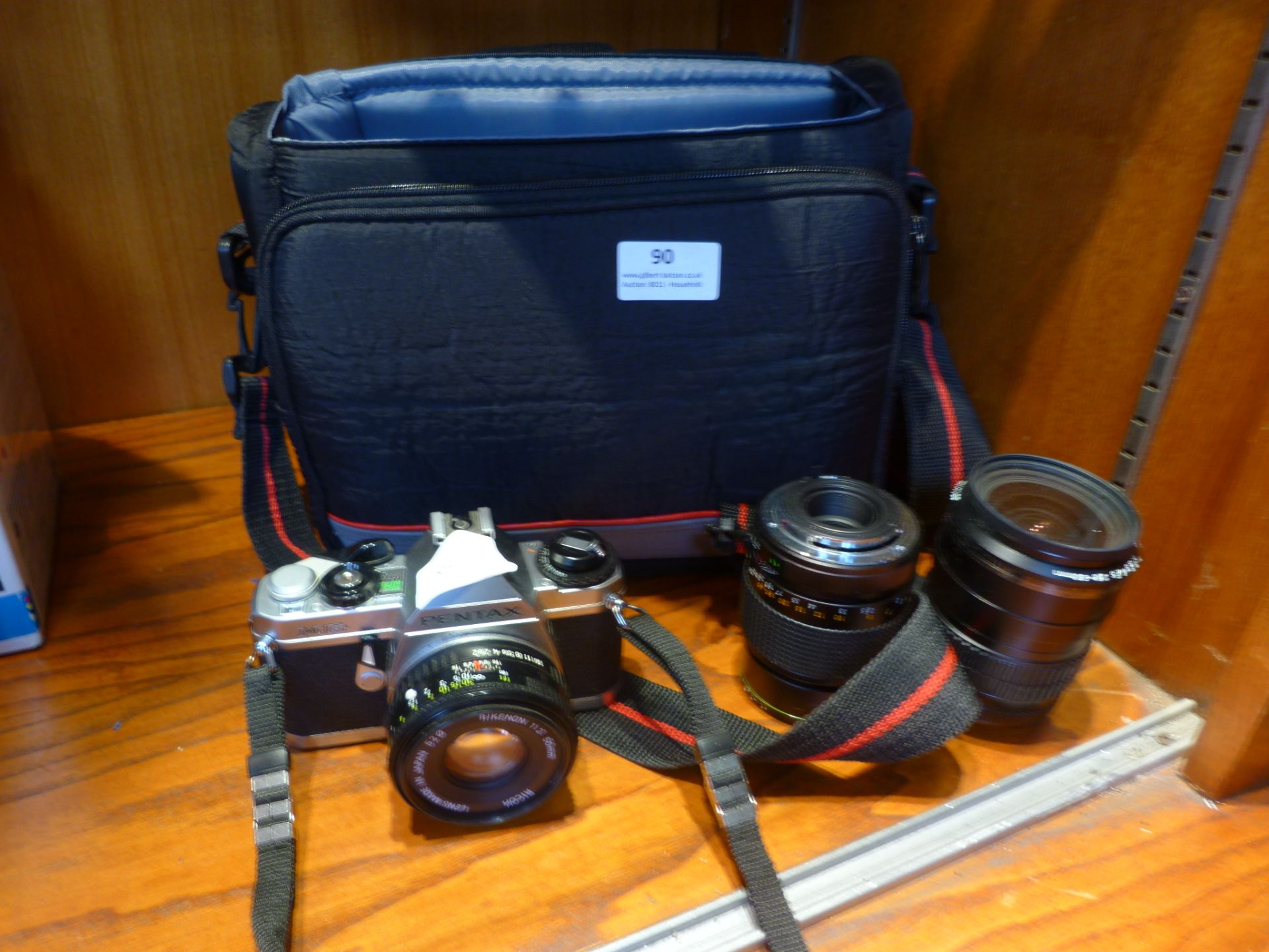Pentax MG Camera with Two Lenses and Carry Bag
