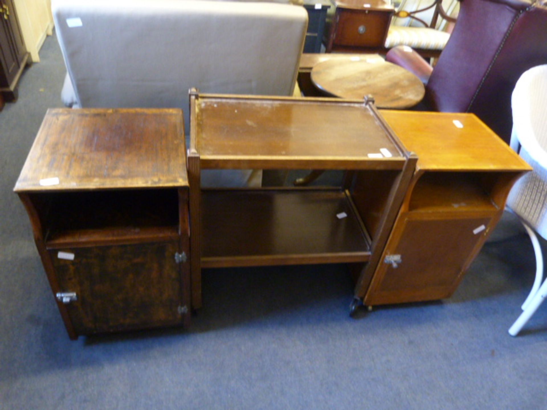 Two Bedside Cabinet and a Trolley