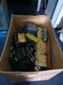 Box Containing Vintage Scalectrix Track and Cars