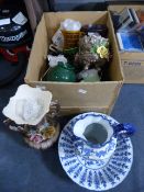 Box Containing Ceramic Jugs and Bowls
