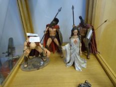 Four Spartan Figurines