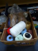 Box Containing Assorted Spools of Wool etc.