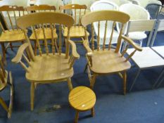 Two Captains Chairs and a Stool